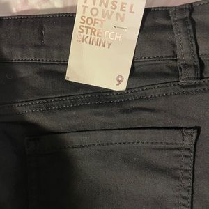 Tinseltown black motorcycle pants size 9